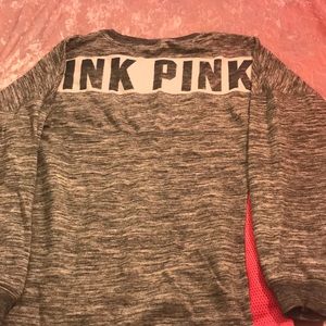 PINK grey crew neck shirt